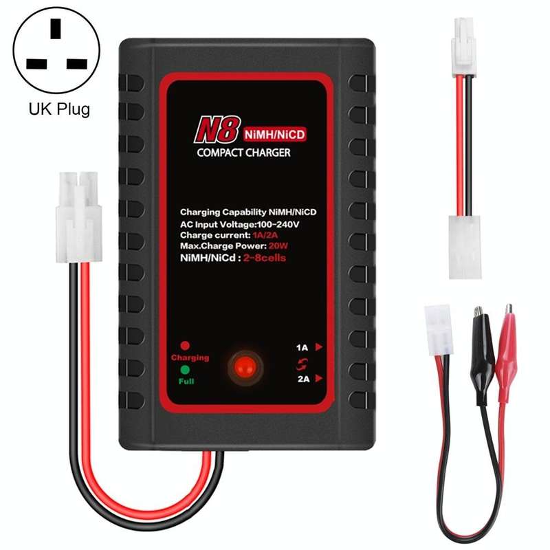 HTRC N8 Ni-MH Ni-Cr Battery Charger Smart Balance Charger, UK Plug