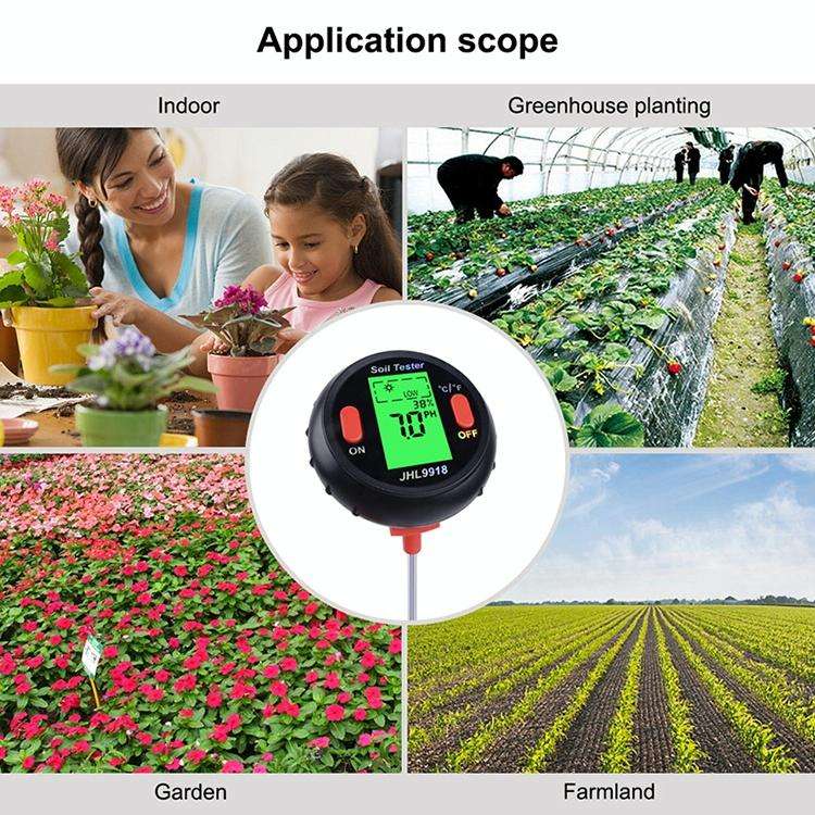Five-In-One Soil Meter PH Humidity Temperature Photometry Detector PH Photometry Multifunctional ...