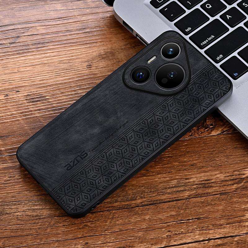 For Huawei Pura 70 Pro AZNS 3D Embossed Skin Feel Phone Case(Black)