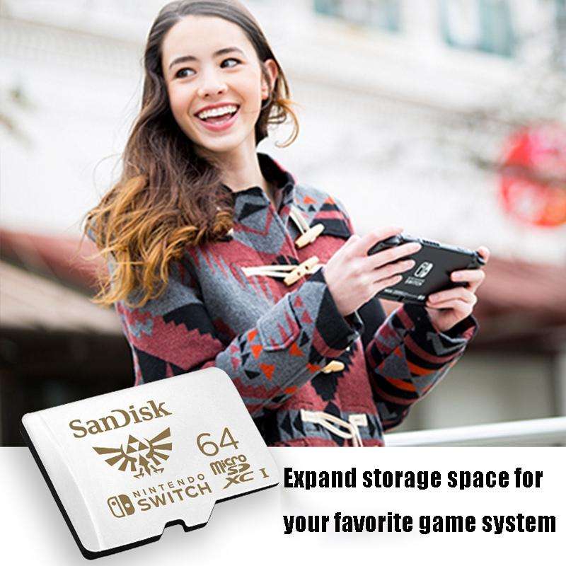 SanDisk SDSQXAO TF Card Micro SD Memory Card for Nintendo Switch Game Console, Capacity: 128GB Red