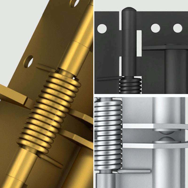 4 Inch Multifunctional Door Closer Automatic Door Closing Hinge, Color: Color Steel Gold