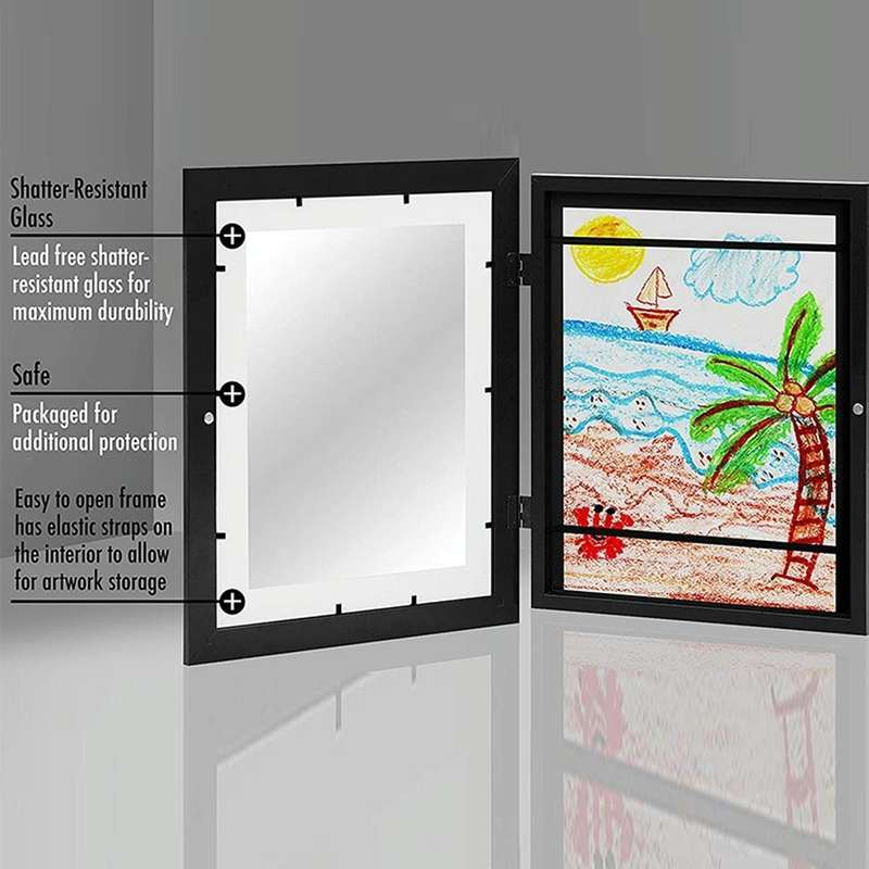 Wood Children Art Frames Magnetic Front Open Frametory for Poster Photo Drawing Paintings Picture...