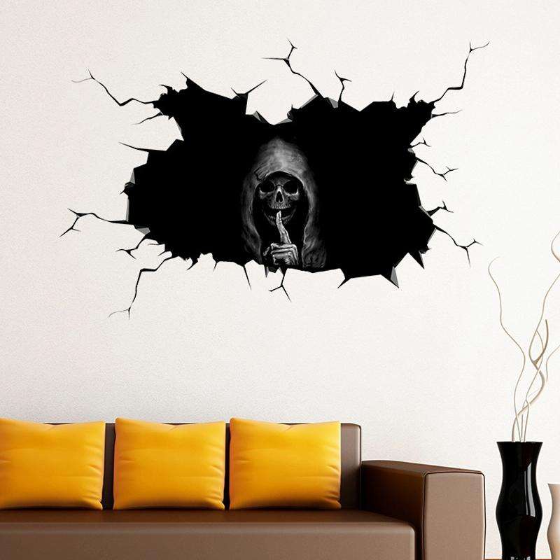 5PCS Halloween Horror Skull Car Window Sticker, Size:, Color: 30x20cm