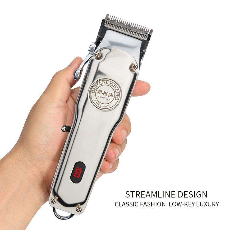 Retro Oil Head Electric Pusher Strong Power Electric Fader LCD Digital Display Rechargeable Hair ...