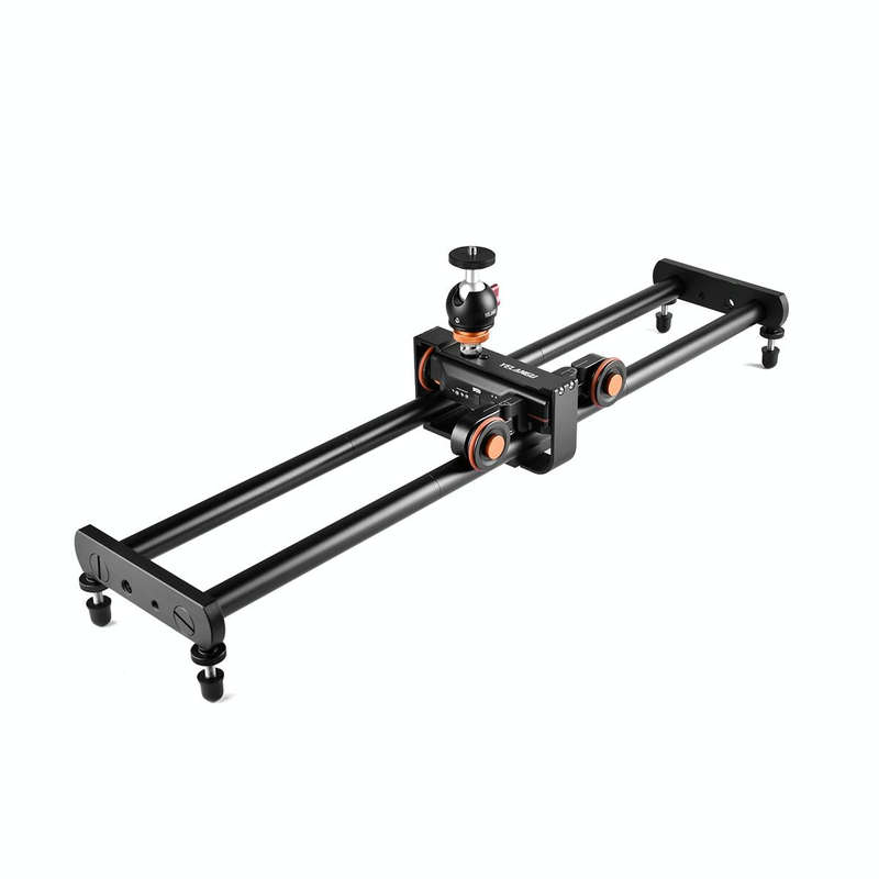 YELANGU L4X-60ET 60cm Splicing Slide Rail Track + Trolley Rail Buckle with Ballhead for SLR Camer...