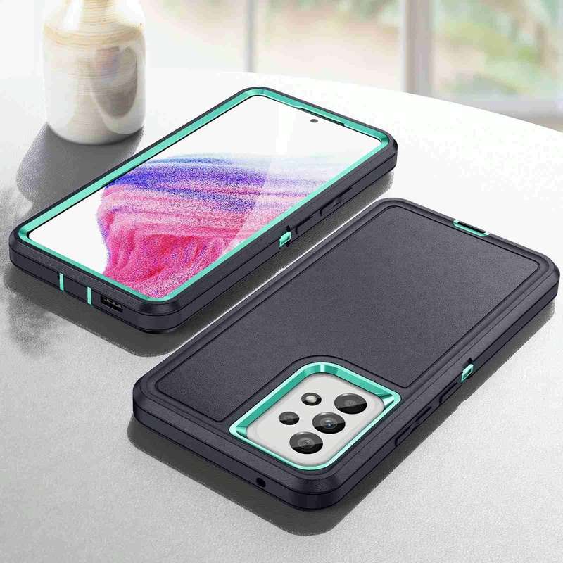 For Samsung Galaxy A13 Life Waterproof Rugged Phone Case(Dark Blue + Light Blue)