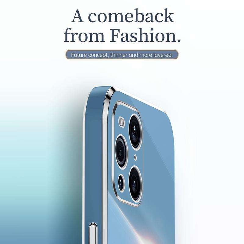 For OPPO Find X3 Pro XINLI Straight 6D Plating Gold Edge TPU Shockproof Case(Mint Green)