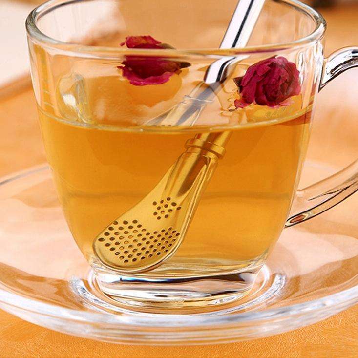 Stainless Steel Tea Leaf Filtered Drinking Straw Herb Tea Filter Tea Strainer Juice Cafe Coffee S...