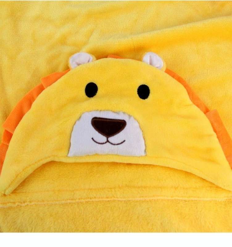 Baby Animal Shape Hooded Cape Bath Towel, Size:10075cm(Orange Deer)