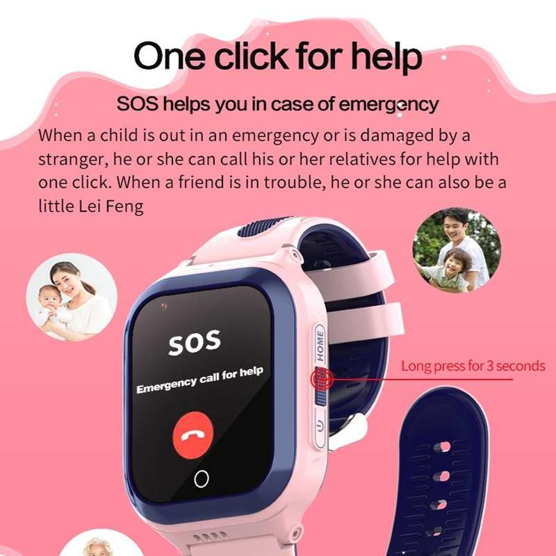 DF70 1.4 Inch 4G GPS + WIFI + LBS Positioning Children Calling Watch With SOS Function, Color: Black