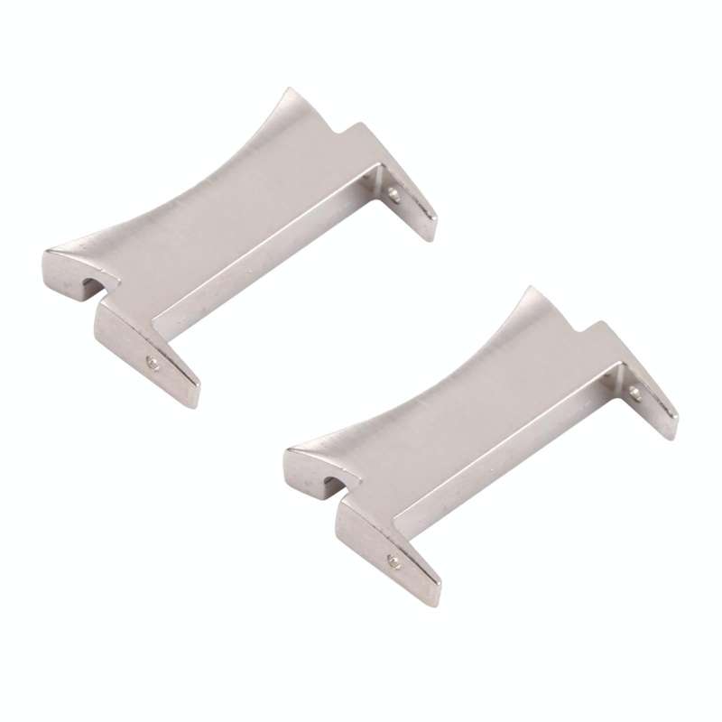 1 Pair For Samsung Galaxy Watch4 40mm / 44mm Smart Watch Watchband Connector Converter(Silver)