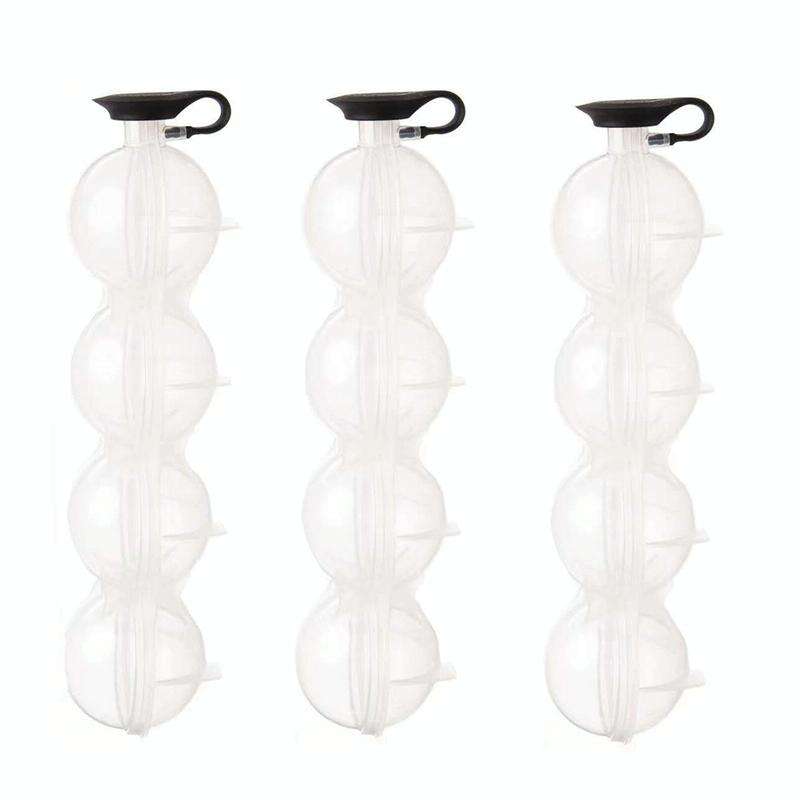 3 PCS Four -Hole Ice Hockey Model Ice Cube Maker Round Ice Ball