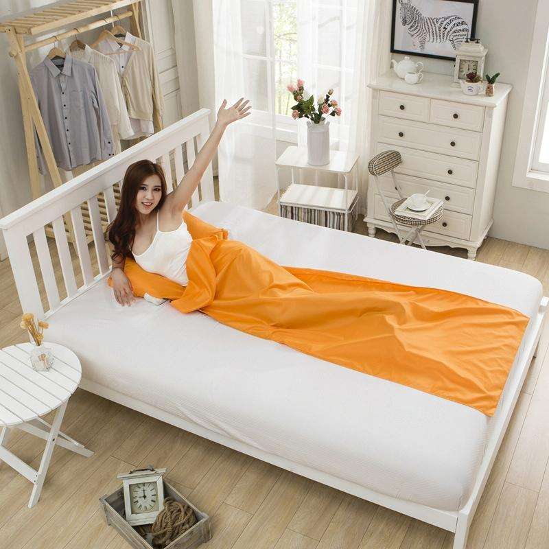 Ultralight Outdoor Sleeping Bag Pongee Portable Single Sleeping Bags 210x70(Orange red)