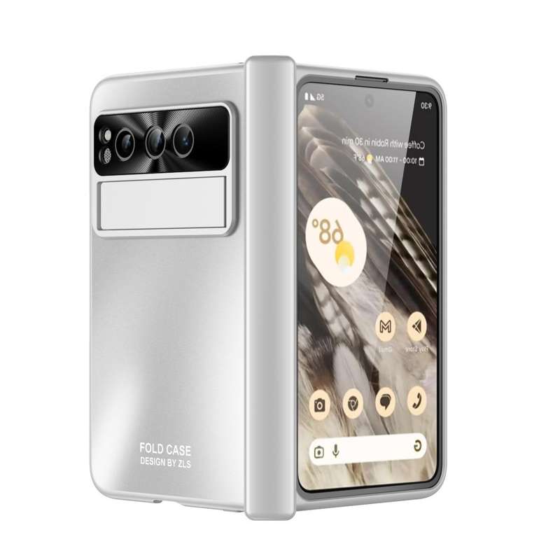 For Google Pixel Fold Integrated Electroplating Folding All-inclusive Phone Case(Silver)