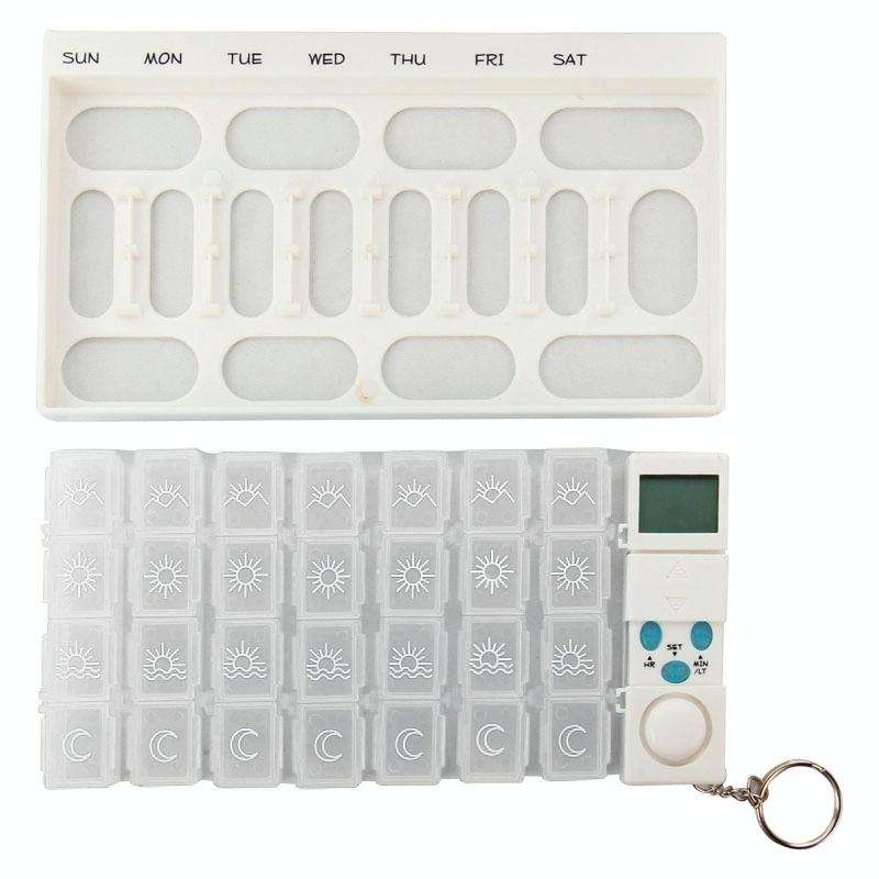 7 Days Pill Box with Digital Timer(White)