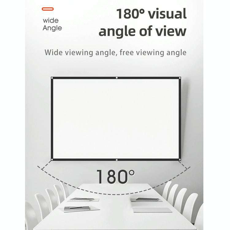 Simple Folding High Density Polyester Projector Film Curtain, Size:72 inch (4:3) Projection Area:...