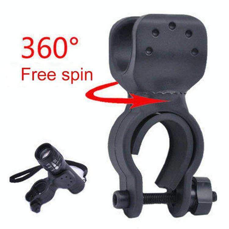 5 PCS 360 Degrees Rotation Mount Holder Clip Clamp, for Bicycle Bike Flashlight