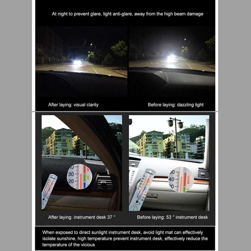 Car Light Instrument Panel Sunscreen Dashboard Mats Cover for Kia K2, Please Note Model and Year(...