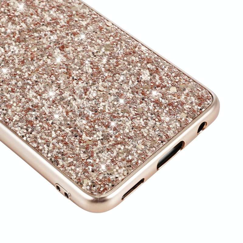 Glitter Powder Shockproof TPU Protective Case(Red)