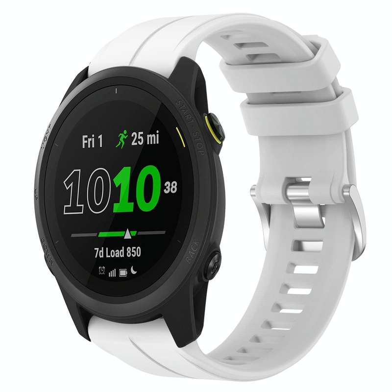 For Garmin Forerunner 745 22mm Silicone Sports Watch Band(White)