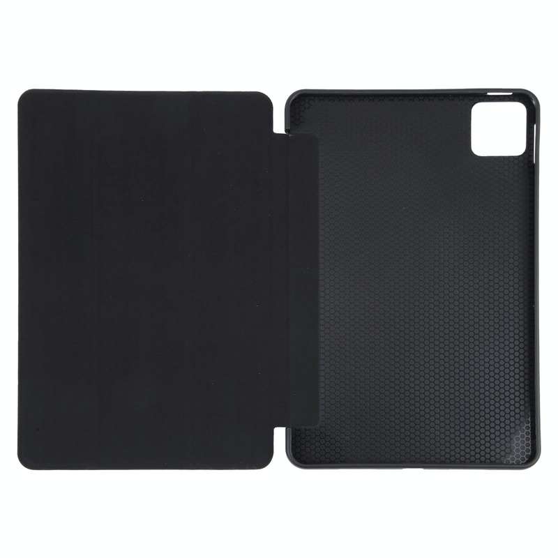 For Xiaomi Pad 6 / Pad 6 Pro Three-fold Holder Flip Tablet Leather Case(Black)