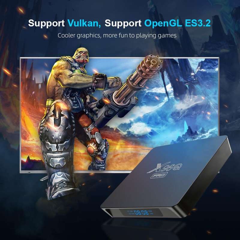 X96Q PRO 4K Smart TV BOX Android 10.0 Media Player, Allwinner H313 Quad Core ARM Cortex A53, RAM:...