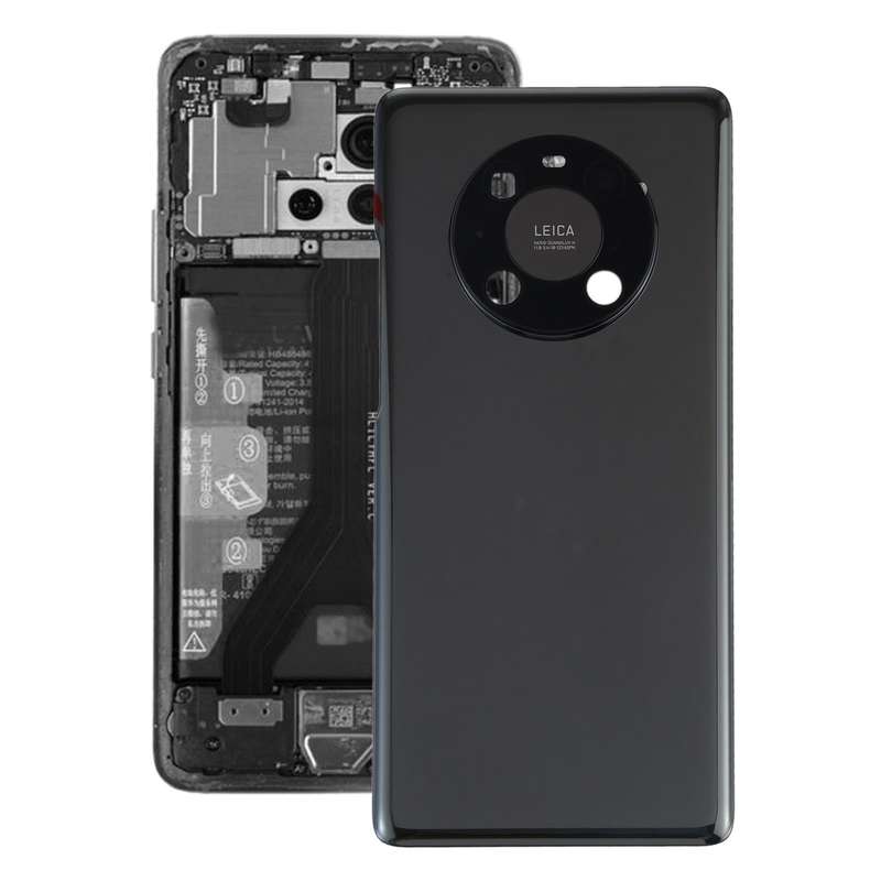 Original Battery Back Cover with Camera Lens Cover for Huawei Mate 40 Pro(Black)