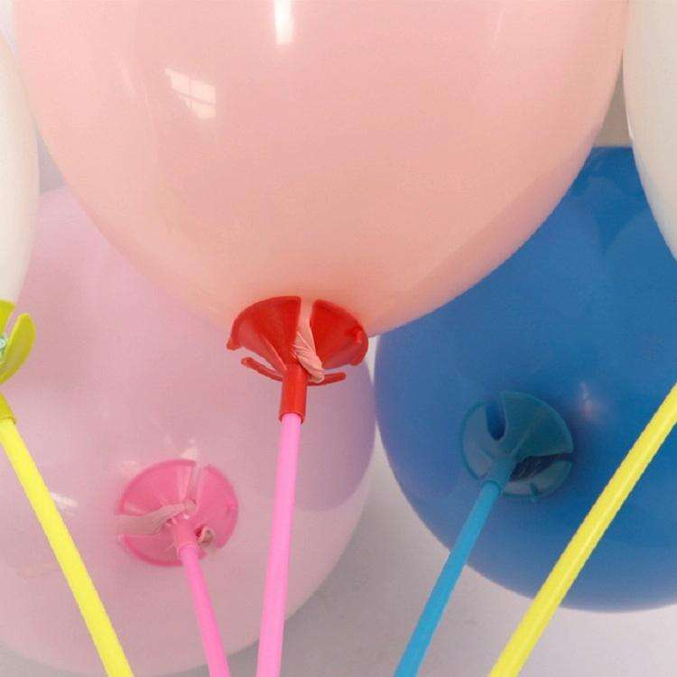 100 PCS Balloon Bracket with Plastic Rod Bracket Party Decoration Latex Balloon Stick, Size:Ballo...