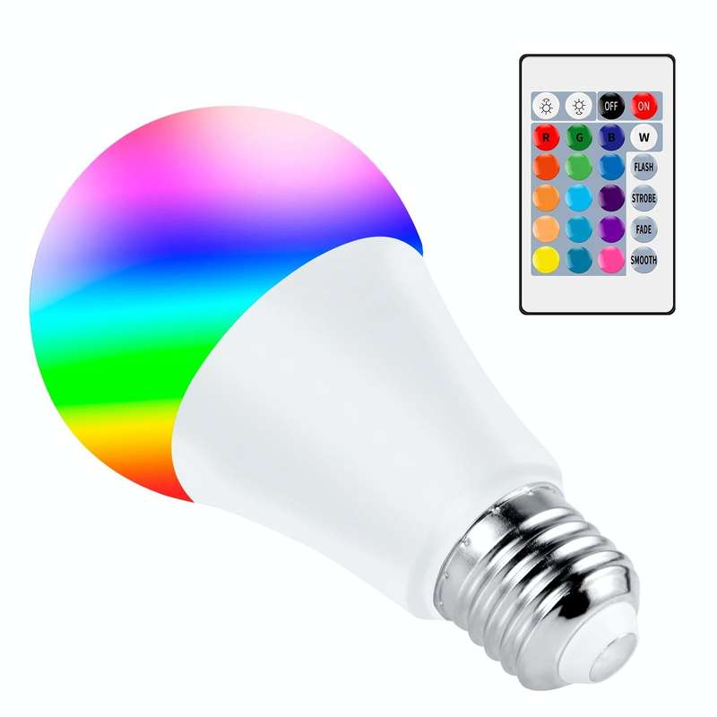10W Smart Remote Control RGB Bulb Light 16 Color Lamp(Warm White)
