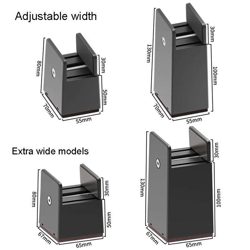 4pcs/set Adjustable Furniture Heightening Feet Pad, Size: 50mm High(Black Plywood Type For 10-37mm)