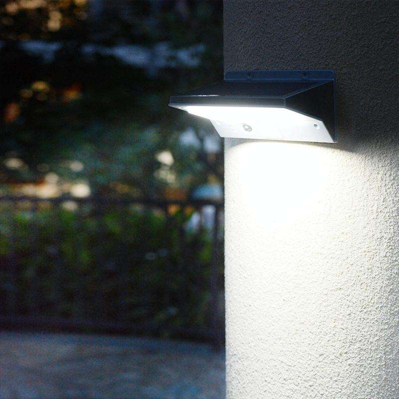 Outdoor Solar Body Sensing LED Lighting Wall Light(Warm White Light)