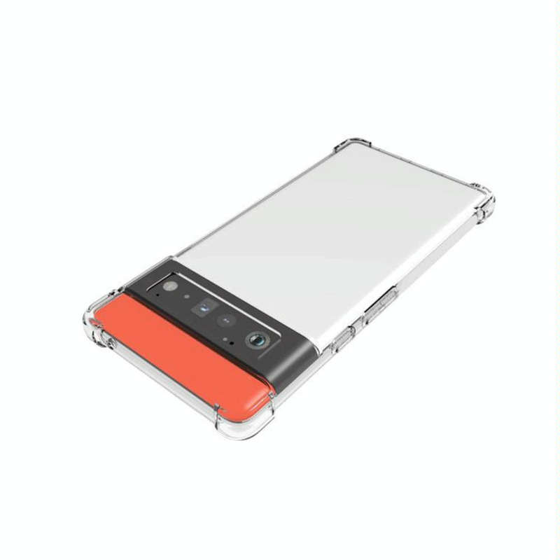 For Google Pixel 6 Pro Shockproof Non-slip Waterproof Thickening TPU Protective Case (Transparent)