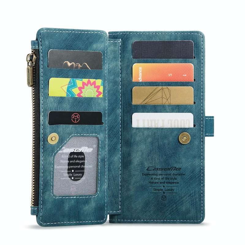 For Samsung Galaxy S22 5G CaseMe C30 Multifunctional Phone Leather Case with Holder & Card Slot &...
