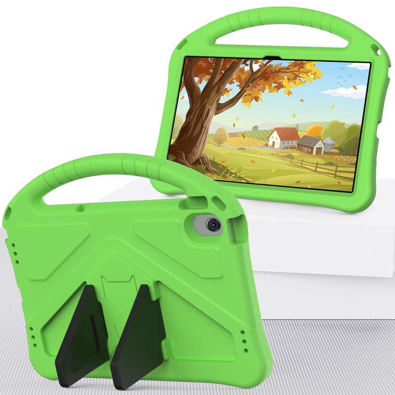 For Lenovo Tab M10 Plus 10.6 3rd Gen TB125FU 2022 EVA Shockproof Tablet Case with Holder(Green)