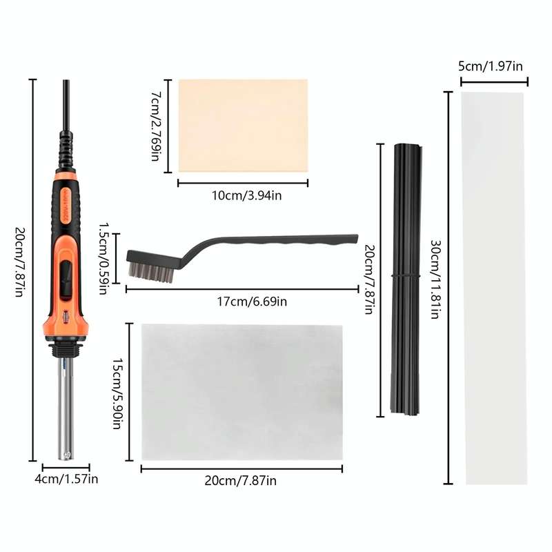 100W Electric Soldering Iron Plastic Welding Machine Car Bumper Repair Plier, EU Plug (Yellow)