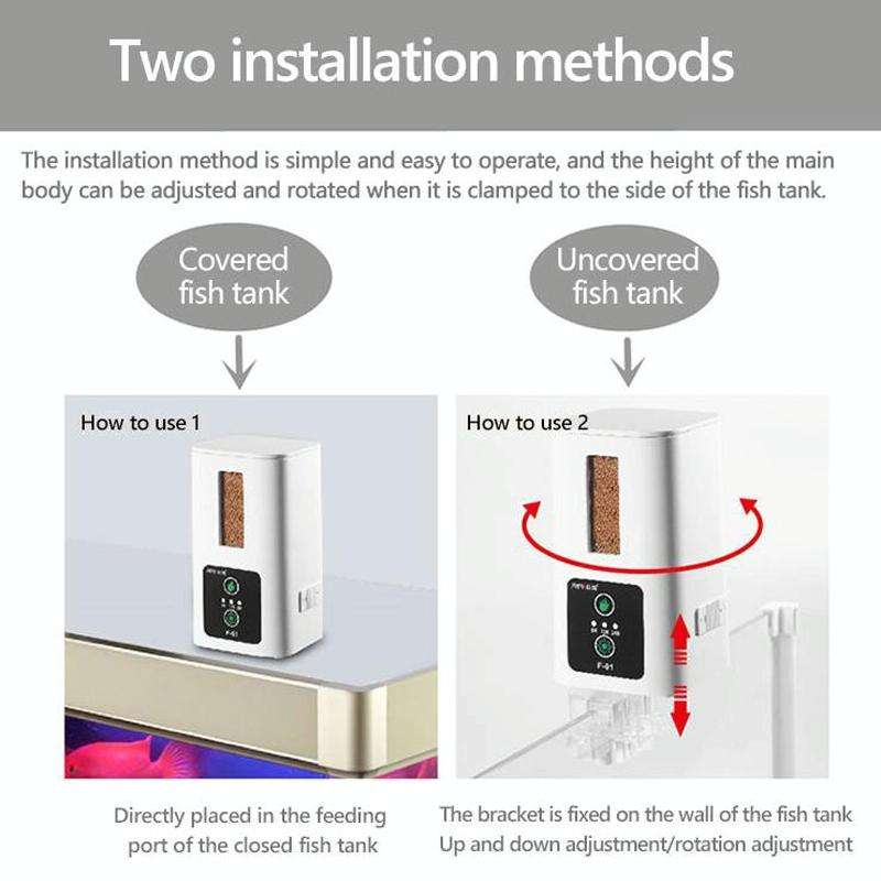 XINMA F-01 400ml Fish Tank Automatic Feeding Device Aquarium Intelligente Timing High-capacity Fi...