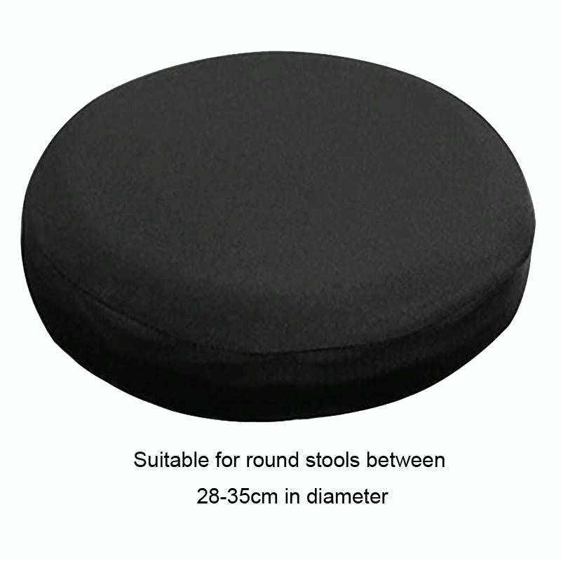 For Diameter 28-35cm Stretch Round Stool Sleeve Swivel Round Chair Covers(Black)