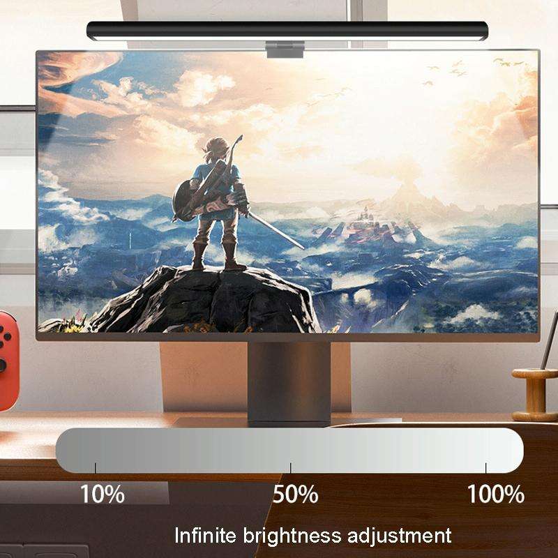LED Infinitely Dimmable Computer Screen Hanging Lamp 3 Grade Color Temperature Touch Desk Lamp