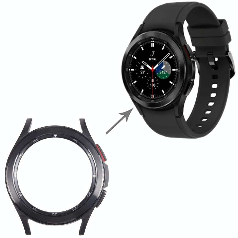 Original LCD Screen Frame Bezel Plate For Samsung Galaxy Watch4 Classic 42mm SM-R880(Black)