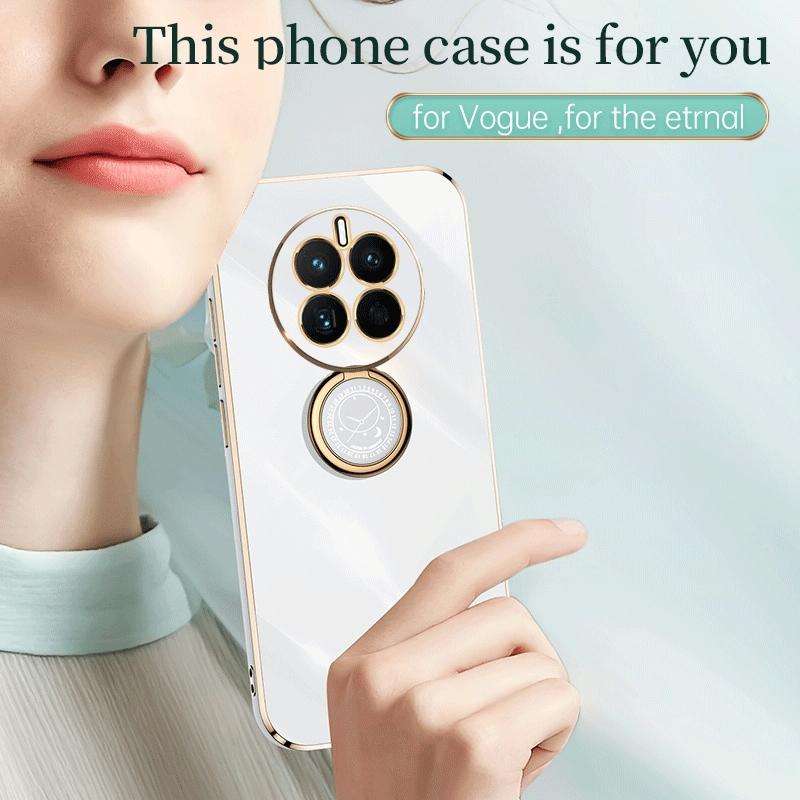 For Huawei nova 10 SE XINLI Straight Edge 6D Electroplate TPU Phone Case with Ring Holder(Celesti...