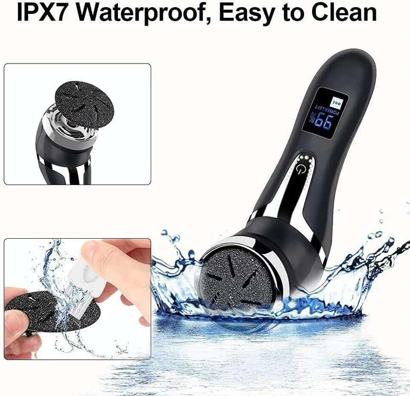 JD-510 Rechargeable Electric Foot Callus Remover with Vacuum Cleaner White