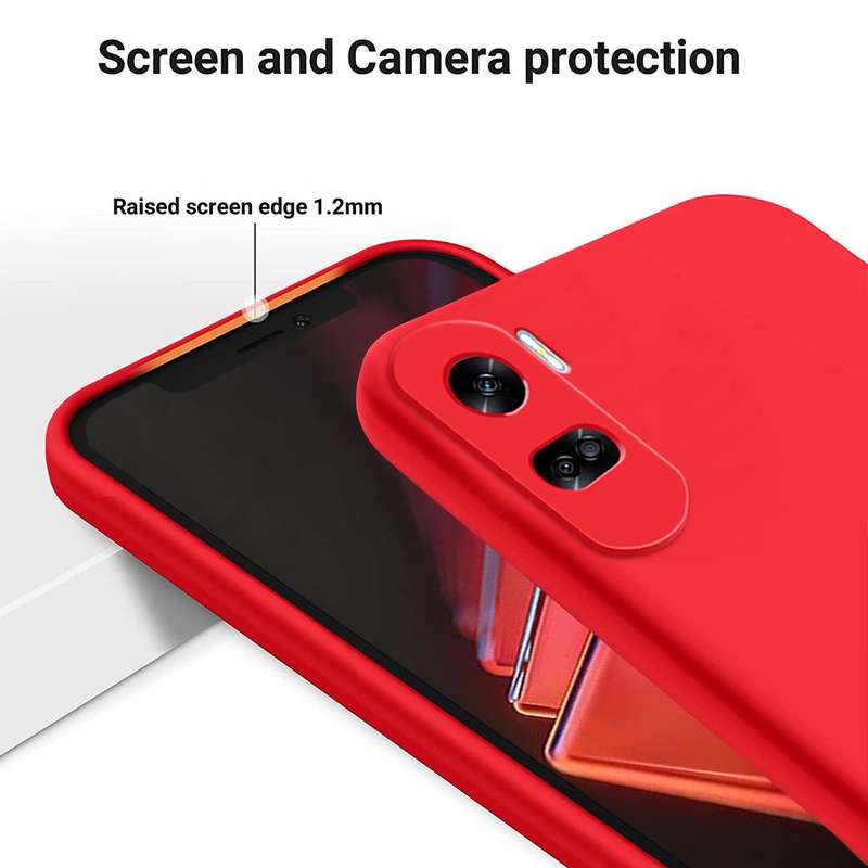 For Honor 90 Lite / X50i Pure Color Liquid Silicone Shockproof Phone Case(Red)