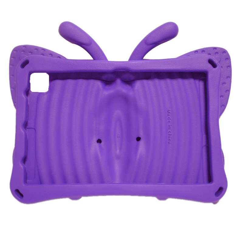For Samsung Galaxy Tab A8 10.5 Butterfly Bracket Kids EVA Shockproof Tablet Case(Purple)