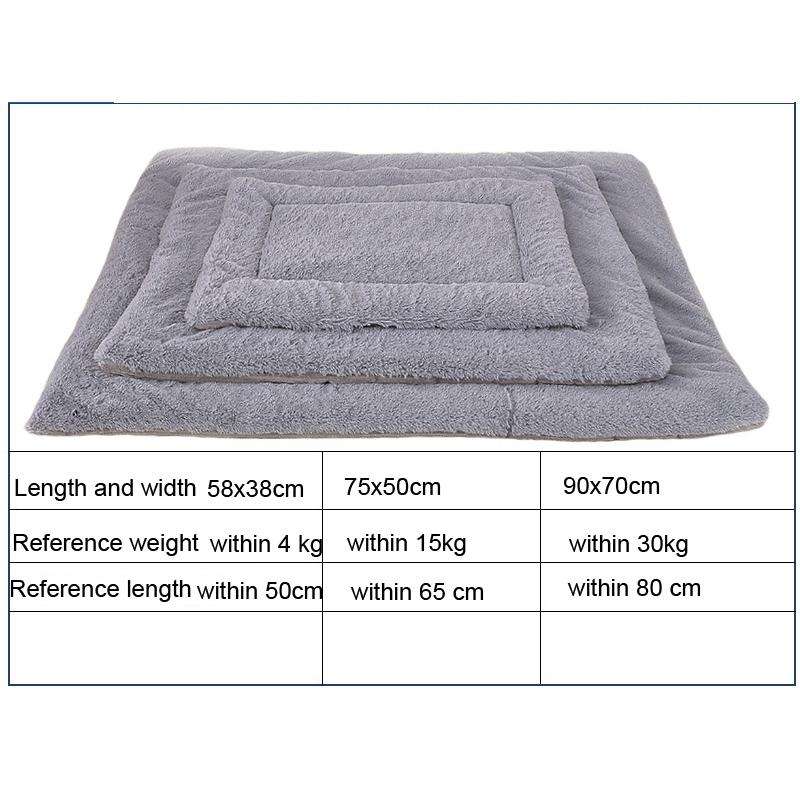 Double Sided Pet Mat Four Seasons Warm Dog Blanket,Size: S(Wick Strip Gray)