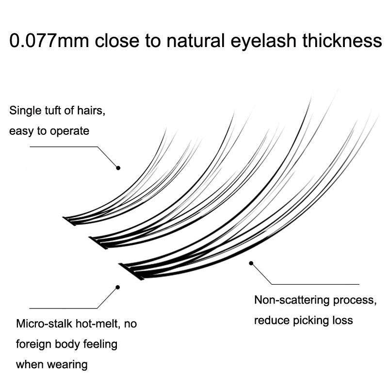 BQI B7229 Lightweight Natural Curling Three-dimensional Slim False Eyelashes, Style: Type A+Fisht...