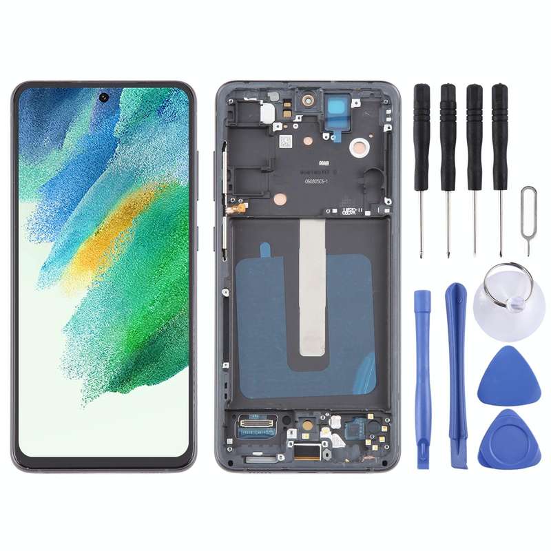 For Samsung Galaxy S21 FE 5G SM-G990B 6.43 inch EU Version OLED LCD Screen Digitizer Full Assembl...