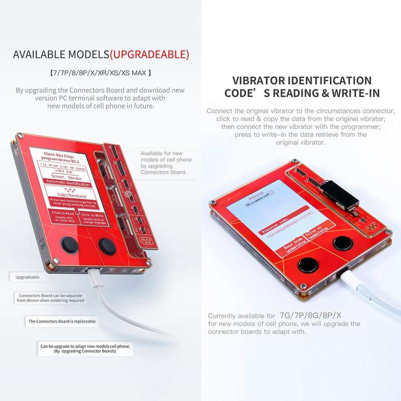 Chip Programmer LCD Screen True Tone Repair Programmer for iPhone 7 / 8 / XR /XS / XS Max Data Tr...