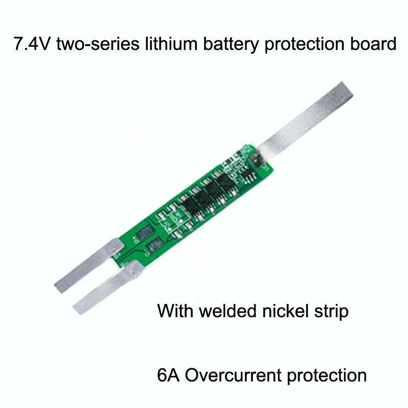 5pcs 7.4V Plus Nickel Long Strip Lithium Battery Protection Board 6A Overcurrent Battery Protecti...