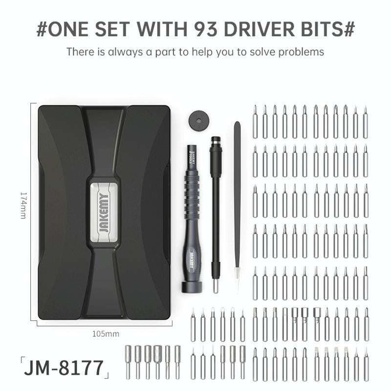 JAKEMY JM-8177 106 in 1 Screwdriver Bit Head Extension Rod Multi-functional Combination Repair To...