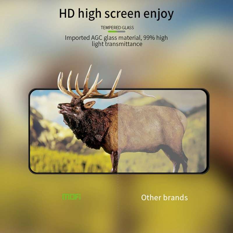 For Huawei Y9a 2020 MOFI 9H 3D Explosion-proof Curved Screen Tempered Glass Film(Black)